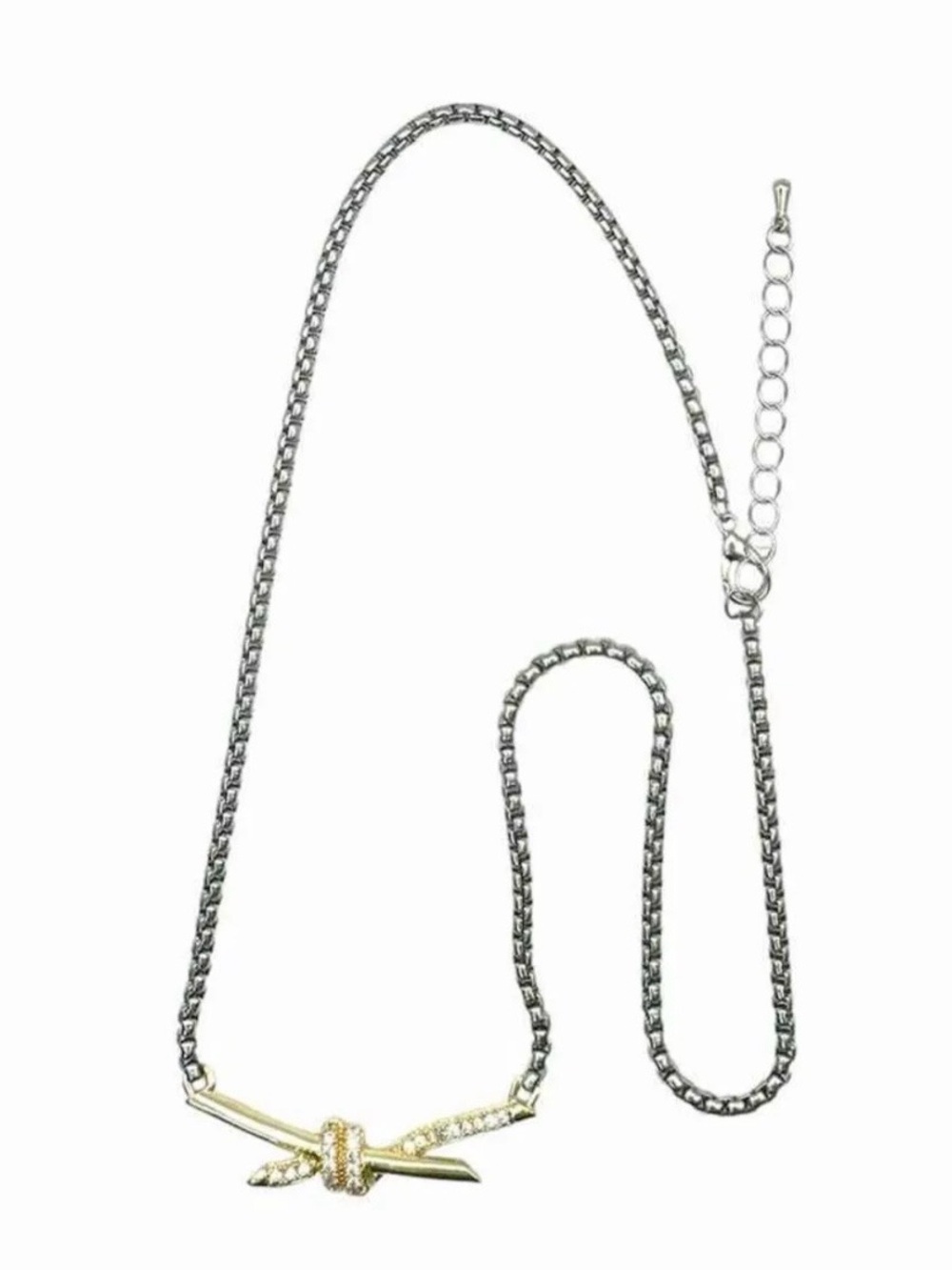 Two-Tone Knot Necklace